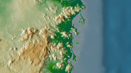 Khánh Hòa, Vietnam - outlined. Physical