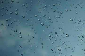 rain drop on the window glass