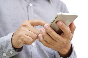 Touch screen smartphone, in hand