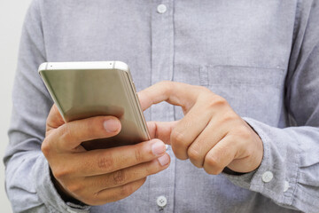 Touch screen smartphone, in hand