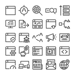 アクセス解析 SEO アイコン セット