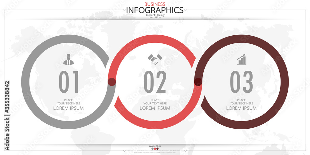 Poster infographic business horizontal timeline process chart template. vector modern banner used for prese