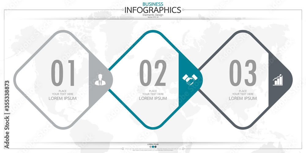 Poster infographic business horizontal timeline process chart template. vector modern banner used for prese