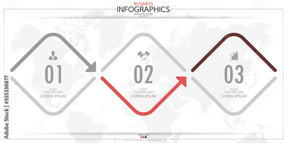 Poster infographic business horizontal timeline process chart template. vector modern banner used for prese