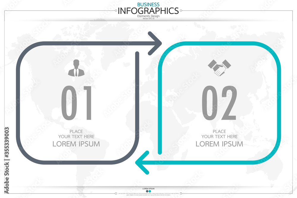 Poster infographic business horizontal timeline process chart template. vector modern banner used for prese