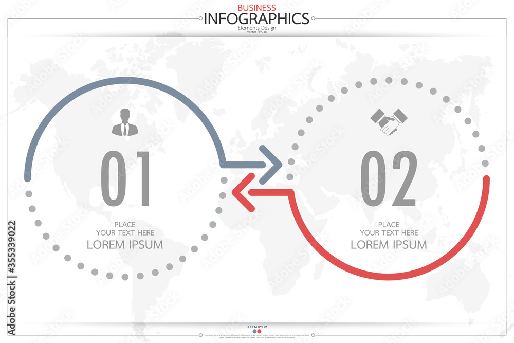 Poster infographic business horizontal timeline process chart template. vector modern banner used for prese