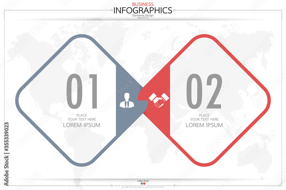 Poster infographic business horizontal timeline process chart template. vector modern banner used for prese