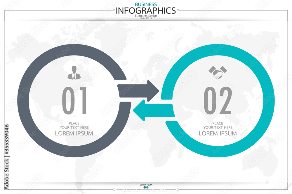 Poster infographic business horizontal timeline process chart template. vector modern banner used for prese