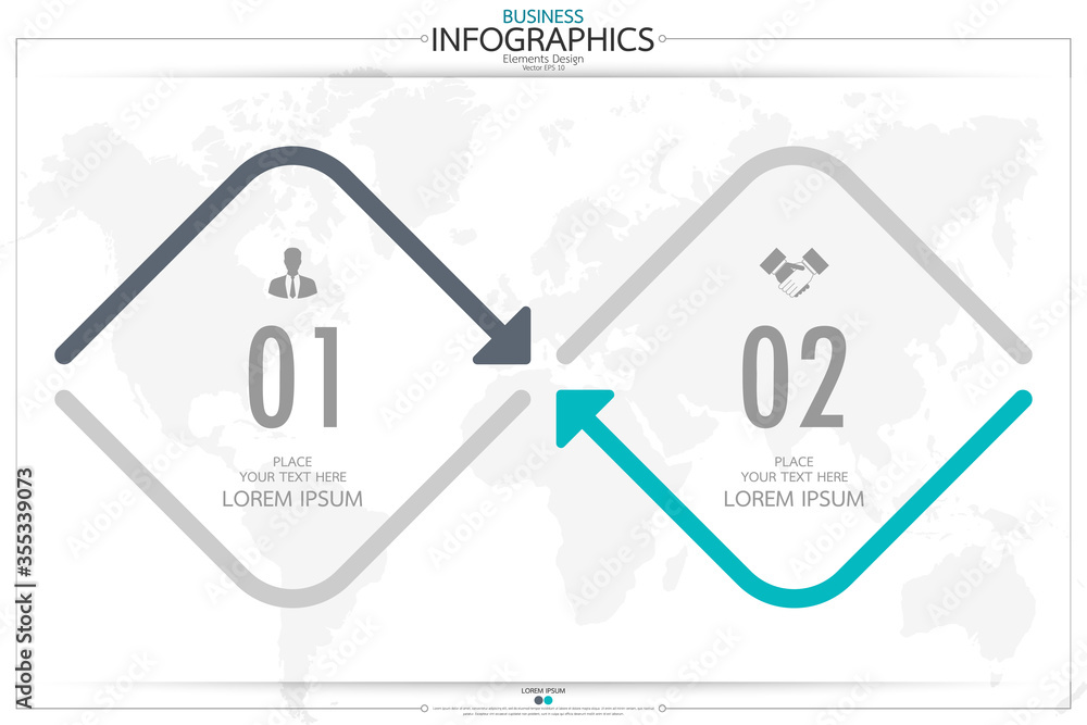 Poster infographic business horizontal timeline process chart template. vector modern banner used for prese