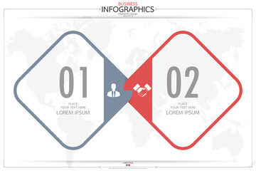 Infographic business horizontal timeline process chart template. Vector modern banner used for presentation and workflow layout diagram, web design. Abstract elements of graph options.