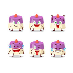 Cartoon character of cake with smile expression
