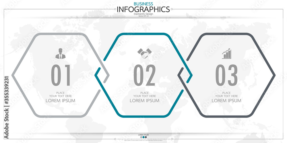 Poster infographic business horizontal timeline process chart template. vector modern banner used for prese