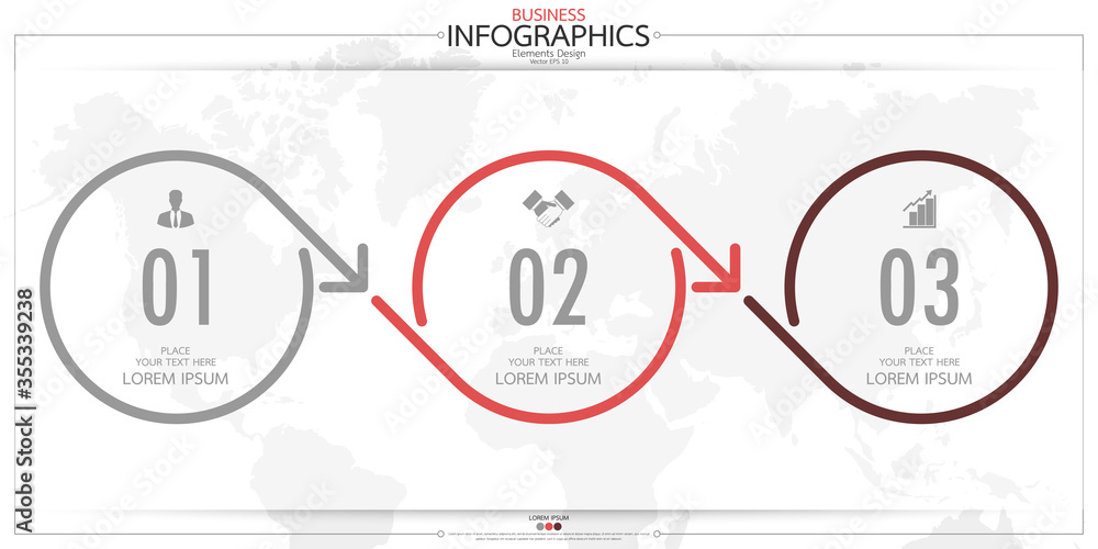 Poster infographic business horizontal timeline process chart template. vector modern banner used for prese