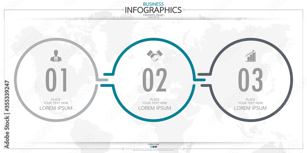 Poster infographic business horizontal timeline process chart template. vector modern banner used for prese