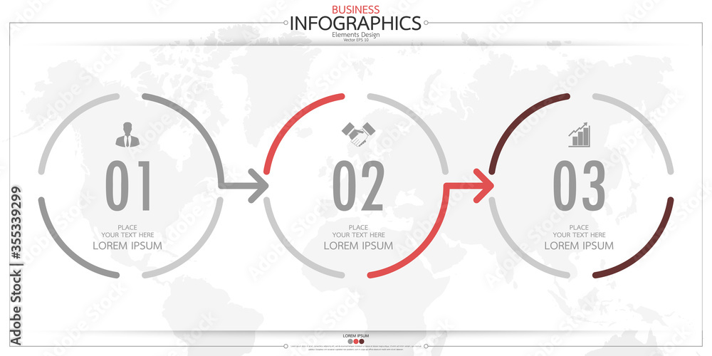 Poster infographic business horizontal timeline process chart template. vector modern banner used for prese