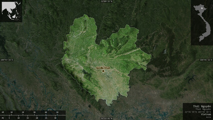 Thái Nguyên, Vietnam - composition. Satellite