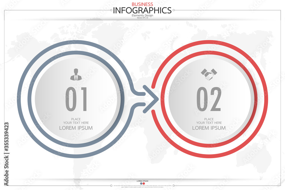 Poster infographic business horizontal timeline process chart template. vector modern banner used for prese