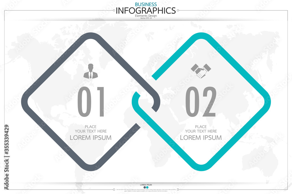 Poster infographic business horizontal timeline process chart template. vector modern banner used for prese