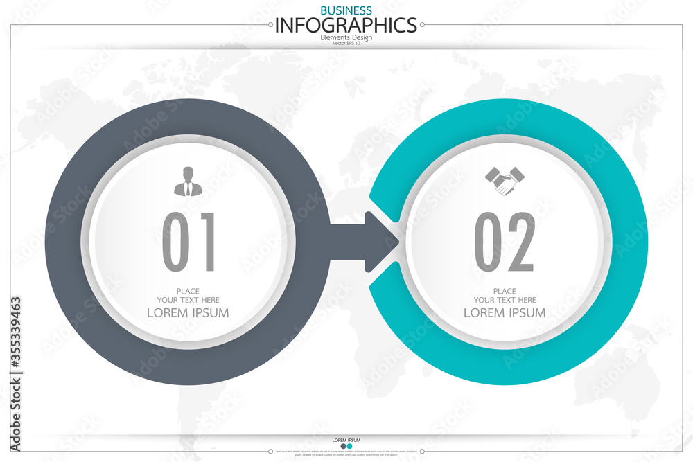 Poster infographic business horizontal timeline process chart template. vector modern banner used for prese