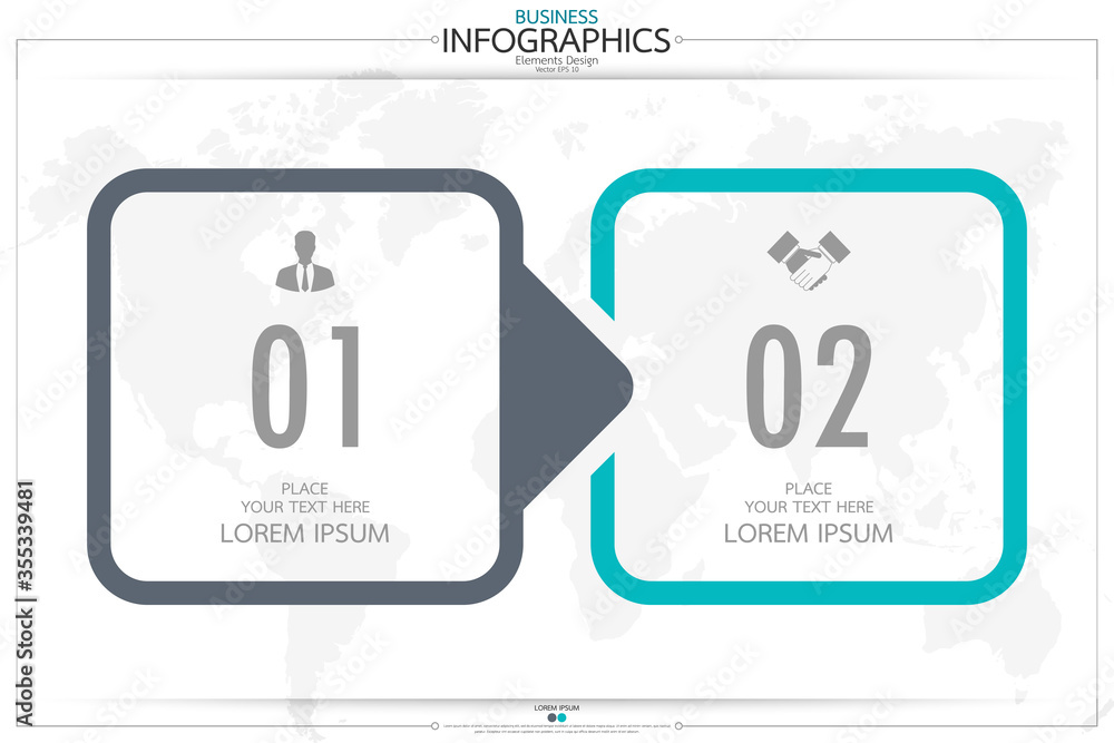 Poster infographic business horizontal timeline process chart template. vector modern banner used for prese