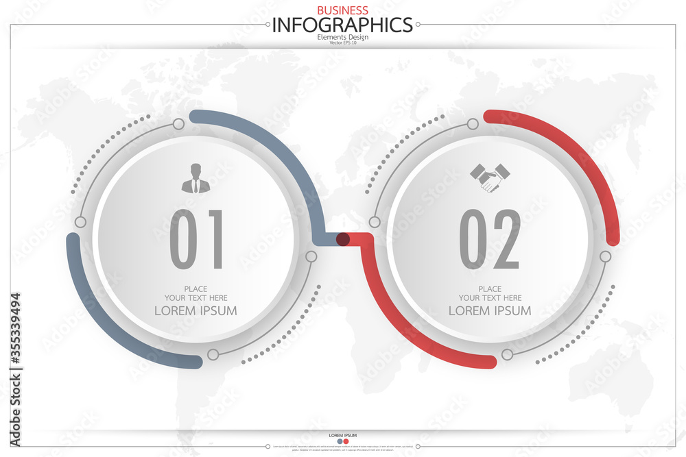Poster infographic business horizontal timeline process chart template. vector modern banner used for prese