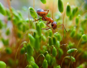 ants on the leaf