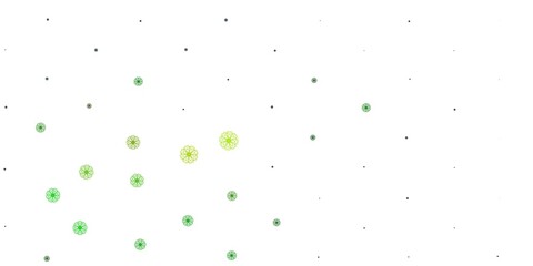 Light Blue, Green vector natural artwork with flowers.