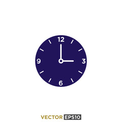 Clock and Time Icon Design Vector