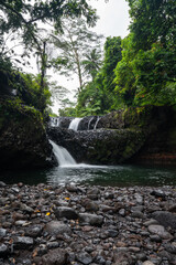 Long exposure of Togitogiga Waterfall in Samoa 