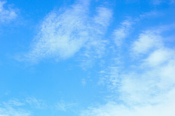 beautiful photos of the blue sky on a clear day with clean white clouds, a combination of blue and white and sparkling sunlight add a sense of enthusiasm for outdoor activities