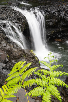 Long exposure of Togitogiga Waterfall in Samoa 