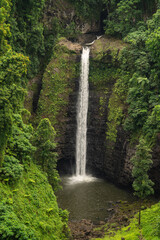 Close up of Sopoaga Waterfall in Samoa