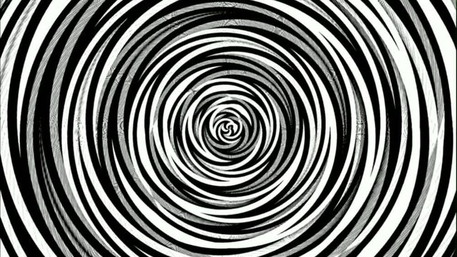 Sketch spiral b&w loop animation circles