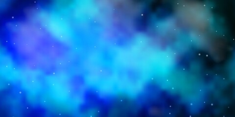 Fototapeta premium Light BLUE vector template with neon stars. Modern geometric abstract illustration with stars. Design for your business promotion.