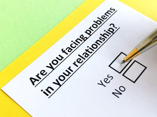 Obraz premium Questionnaire about family law