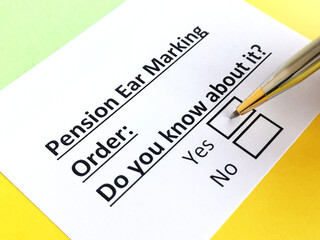 Fototapeta premium Questionnaire about family law