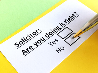Obraz premium Questionnaire about family law