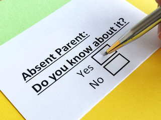 Obraz premium Questionnaire about family law