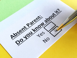 Obraz premium Questionnaire about family law