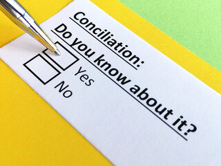 Obraz premium Questionnaire about family law