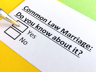 Fototapeta premium Questionnaire about family law