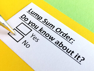 Fototapeta premium Questionnaire about family law
