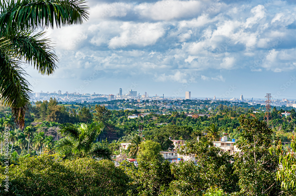 Sticker  View of Old Havana from Hemingway's House 