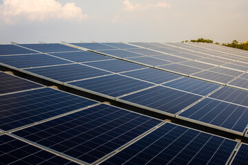 solar panels on a roof