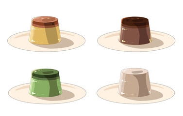 お皿にのったプリン