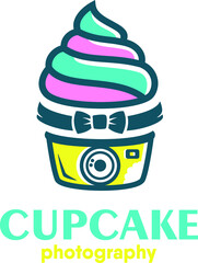 Cup cake photography-1 Logo Vector Illustration
