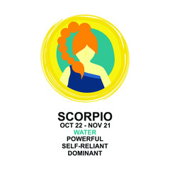 Zodiac mythology Scorpio vector illustration