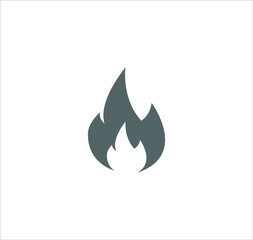  Fire icon, blaze vectoron white background