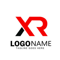 XR letter illustration logo design 
