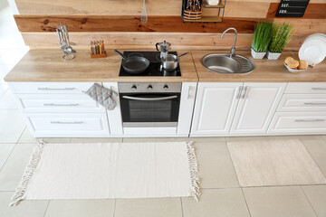 Stylish interior of modern kitchen